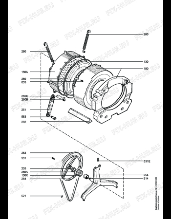 Взрыв-схема стиральной машины Aeg LAV52565 - Схема узла Functional parts 267
